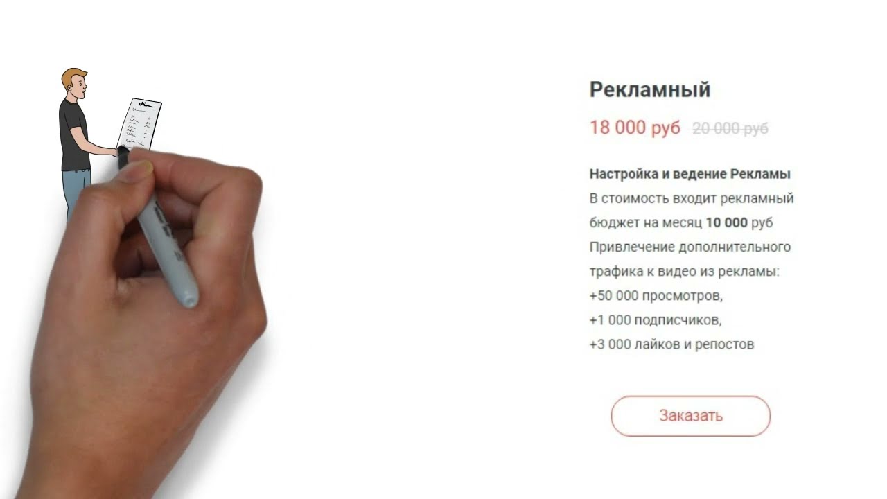 Стартовый тариф — фрагмент видео Продвижение Ютуб канала под ключ